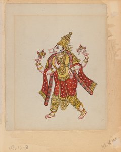 Een van een set van negen afbeeldingen die Indiërs in verschillende beroepen tonen door Indian School