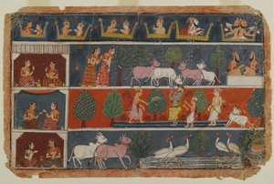 Pagina uit een verspreide Bhagavata Purana-serie, c.1680