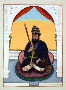 Phola Singh Nihang, uit Het Koninkrijk van Punjab, zijn Heersers en Hoofden, deel II, een volume van 30 aquarelstudies door een onbekende Indiase kunstenaar, ca. 1840 door Indian School