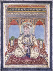 Portret van Akbar Shah II, begin 19e eeuw door Indian School