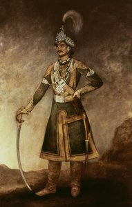 Portret van Jung Bahadur Koowar Ranajee (1816-77) door Indian School