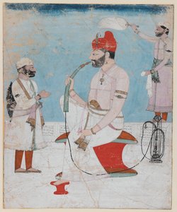 Portret van Raja Sansar Chand van Kangra door Indian School