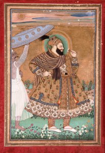 Portret van Sultan Abul Hasan van Golconda, staand, c.1675 door Indian School