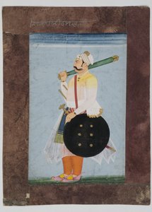 Portret van de Rathor-hoofdman Ridmal door Indian School