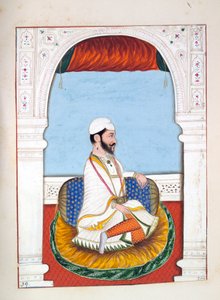 Pundit Jhila, uit Het Koninkrijk van Punjab, zijn Heersers en Hoofden, deel II, een volume van 30 aquarelstudies door een onbekende Indiase kunstenaar, ca. 1840 door Indian School