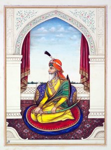 Rajah Chattar Singh, uit Het Koninkrijk van Punjab, zijn Heersers en Hoofden, deel I, een deel van 27 aquarelstudies door een onbekende Indiase kunstenaar, ca. 1840 door Indian School