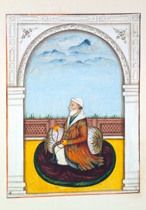 Rajah Dina Nath-Bahadur, uit Het Koninkrijk van Punjab, zijn Heersers en Hoofden, deel I, een deel van 27 aquarelstudies door een onbekende Indiase kunstenaar, ca. 1840 door Indian School