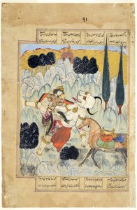 Rustam vecht tegen een div, of demon, ca. 1620