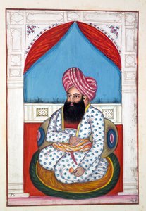 Shah Ayub Shah Padishah, uit Het Koninkrijk van Punjab, zijn Heersers en Hoofden, deel II, een volume van 30 aquarelstudies door een onbekende Indiase kunstenaar, ca. 1840 door Indian School