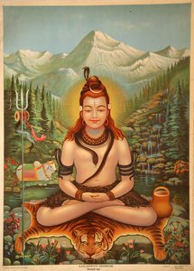 Shiva mediterend door Indian School