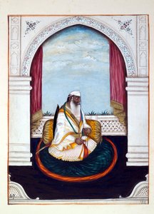 Sirdar Atr Singh, uit Het Koninkrijk van Punjab, zijn Heersers en Hoofden, deel II, een deel van 30 aquarelstudies door een onbekende Indiase kunstenaar, ca. 1840 door Indian School