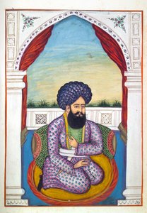 Sirdar Mohammad Sultan Khan, uit Het Koninkrijk van Punjab, zijn Heersers en Hoofden, deel II, een volume van 30 aquarelstudies door een onbekende Indiase kunstenaar, ca. 1840 door Indian School