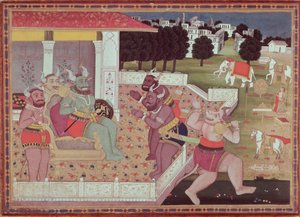 De Asura Kumbha en zijn Hof van Demonen, ca. 1800 door Indian School