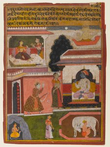 De Heldin Wiens Verlangens Duidelijk Zijn, Pagina uit een Rasikapriya Serie, ca. 1660-1690