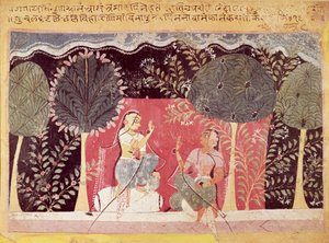 Twee Prinsen in een Tuin, uit de Gita Govinda