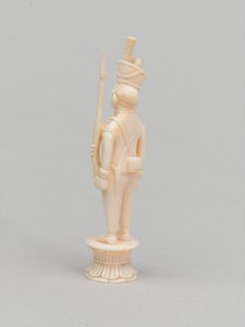 Witte pion, schaakstuk, India, circa 1820