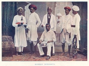 Indiase Inboorlingen: Dienaren uit Bombay door Indian photographer