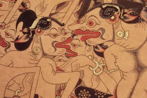 Detail van een Wayang Beber-rol