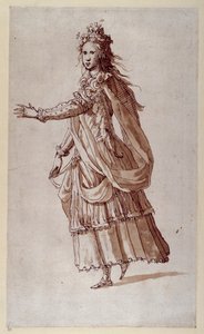 Een dame als een Najade door Inigo Jones
