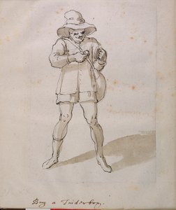 Een verkoper van tondeldozen door Inigo Jones