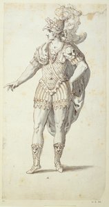 Eindontwerp voor Oberons jurk, ca. 1611