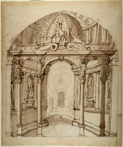 Interieur van het paleis, c.1611 door Inigo Jones