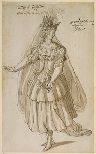 Koningin Artemisia, c.1609 door Inigo Jones
