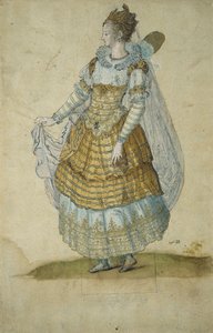 Gemaskeerde gevleugelde figuur door Inigo Jones