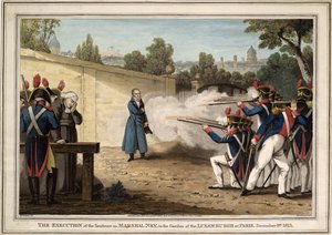 De executie van maarschalk Michel Ney bij de Luxemburgse tuin op 7 december 1815, 1816