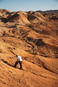 Scènes rond Wu Cai Wan in de Gobi-woestijn, Xinjiang, West-China., 2007
