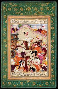 Shah Ismail I bij de Slag van Chaldiran door Iranian Master