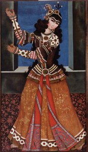 Danseres met castagnetten (begin 19e eeuw) door Iranian School
