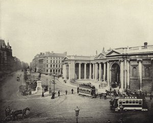 Bank van Ierland, voormalig parlementsgebouw, Dublin (zwart-wit foto) door Irish Photographer