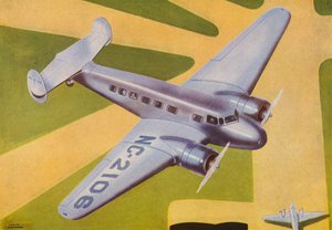 Lockheed Electra (kleurenlitho)