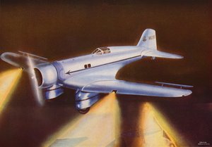 Northrop Gamma (kleurenlitho)