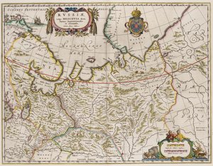 Kaart van Rusland Uit: Partes Septentrionalis et Orientalis