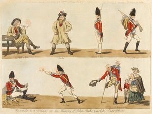 Hij zou een soldaat zijn? of de geschiedenis van John Bulls oorlogsexpeditie, 1793 door Isaac Cruikshank
