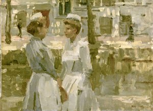 Amsterdamse huishoudsters door Isaac Israels