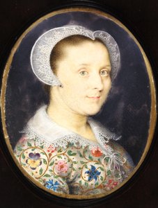 Elizabeth Harding, mevrouw Isaac Oliver door Isaac Oliver