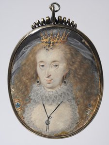 Portret van Lucy Russell, gravin van Bedford, ca. 1608-16 door Isaac Oliver