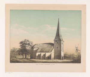 Gezicht op kerk te Emmen
