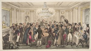 Interieur van een moderne hel - vide. De gemanipuleerde dobbelstenen, uit The English Spy, uitgegeven 1824