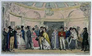 Vertrek uit de Opera, uitgegeven door C. Smith door Isaac Robert Cruikshank