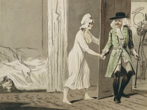De gehoornde vertrekt voor de jacht, c.1800
