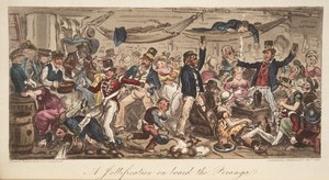 De Terugkeer naar de Haven, uit The English Spy, gepubliceerd 1824