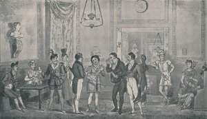 De Groene Kamer in het Drury Lane Theater, 1821, 1920