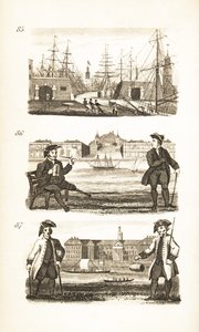 London Docks, Greenwich Hospital en Chelsea Hospital door Isaac Taylor