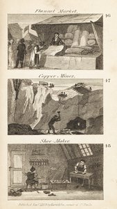 Ambachten in Regency Engeland: flanelmarkt, kopermijnen en schoenmaker