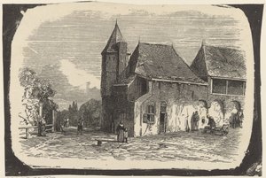 Gezicht op de Koppelpoort te Amersfoort door Isaac Weissenbruch