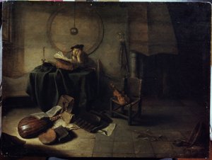 Melancholie II (wetenschapper in zijn studio) door Isaac de Jouderville